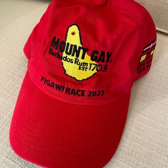 2023 Fiwagi Race Mount Gay Hat Mount Gay Rum Barbados Hat Cap Figawi 2019 Sailboat Race. | eBay main image 2